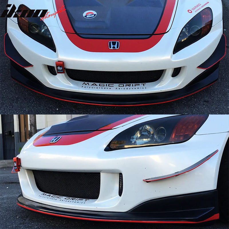 Fits 04-09 Honda S2000 AP2 DT Style Front Bumper Lip Spoiler - PU