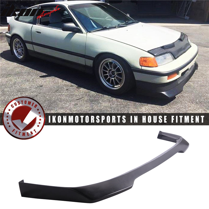 1988-1991 Honda CRX Coupe IKON Evo Style Front Bumper Lip Spoiler PU