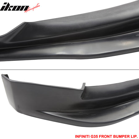 Fits 03-07 Infiniti G35 Coupe 2Dr GT Style PU Front Bumper Lip Spoiler Wing