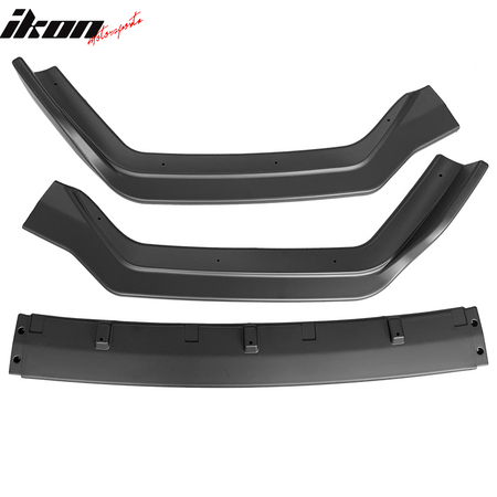 IKON MOTORSPORTS, Front Bumper Lip Compatible With 2018-2022 Infiniti Q50 Sport Models, PP 3PCS Add-On Front Protector Spoiler Splitter