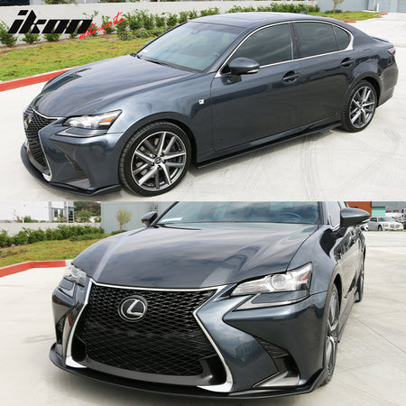 Fits 16-20 Lexus GS350 GS450h Lexon Style Front Bumper Lip Spoiler Painted PP