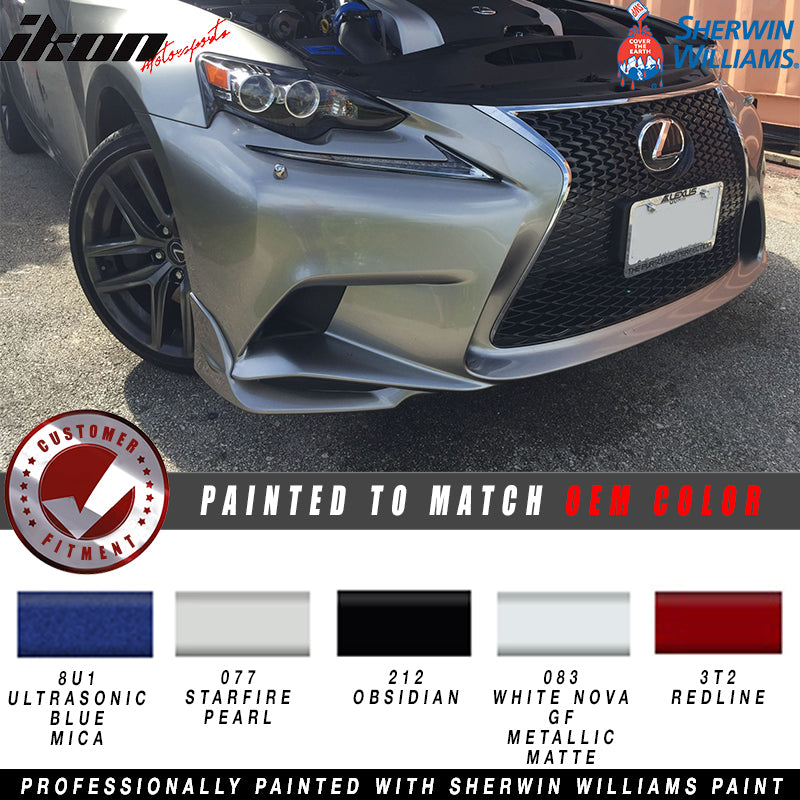 Fits 14-16 Lexus IS250 IS350 TR Front Bumper Lip Painted