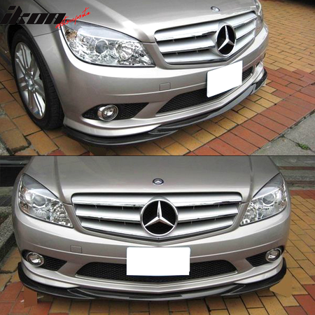 Fits 08-11 Mercedes-Benz W204 C Class GH Style Front Bumper Lip Spoiler ABS