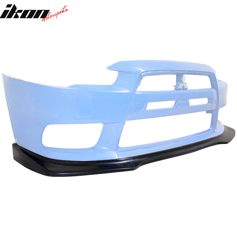 Fits 08-15 Mitsubishi Evolution EVO X 10 R Style Front Bumper Lip Spoiler PU