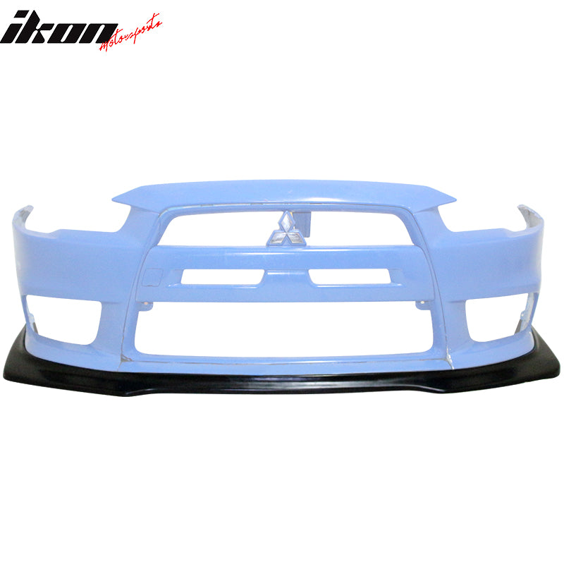 Fits 08-15 Mitsubishi Evolution EVO X 10 R Style Front Bumper Lip Spoiler PU