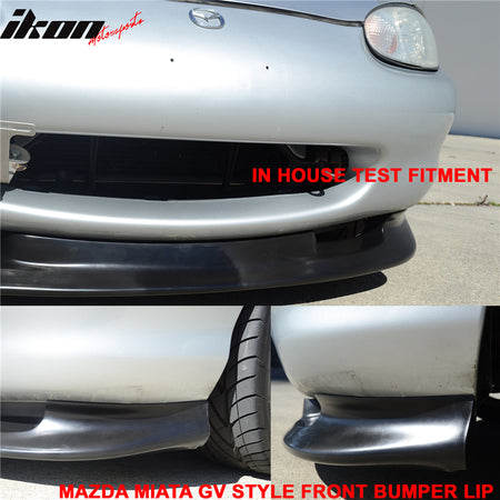 Fits 99-00 Mazda Miata MX-5 GV Style Front Bumper Lip Chin Spoiler Unpainted PU