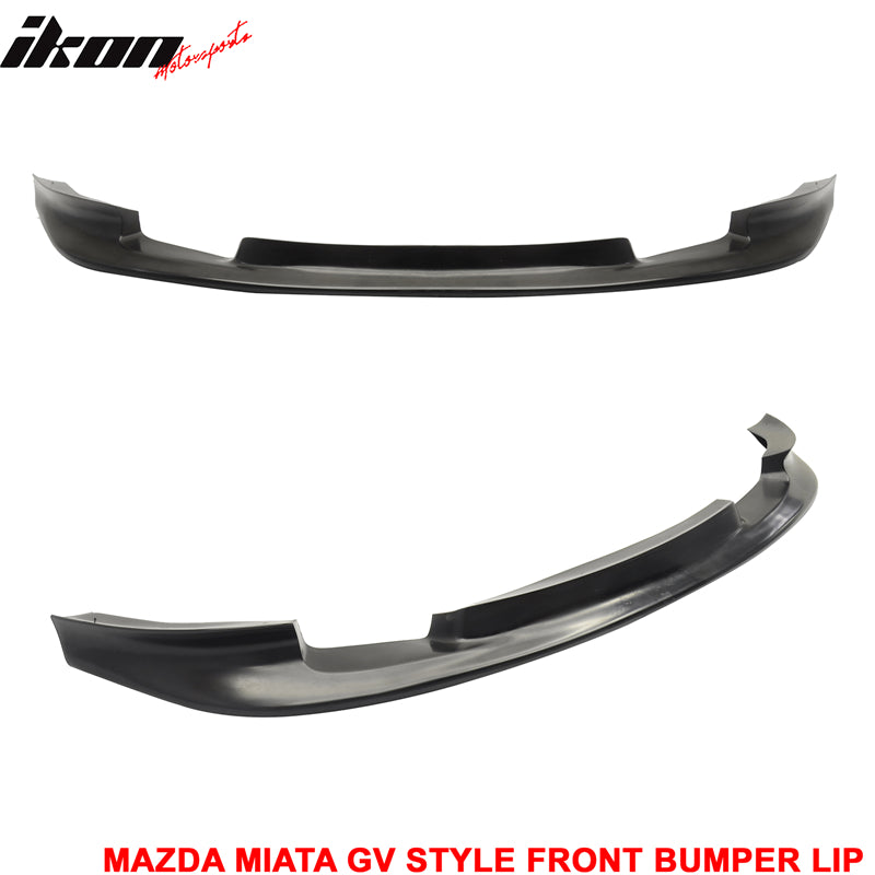 Fits 99-00 Mazda Miata MX-5 GV Style Front Bumper Lip Chin Spoiler Unpainted PU