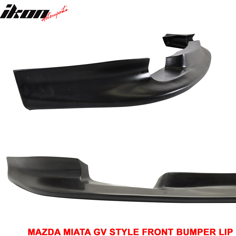 Fits 99-00 Mazda Miata MX-5 GV Style Front Bumper Lip Chin Spoiler Unpainted PU