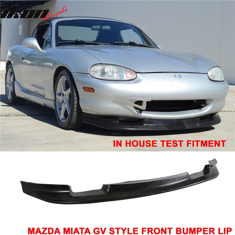 1999-2000 Mazda Miata MX-5 GV Unipainted Black Front Bumper Lip PU