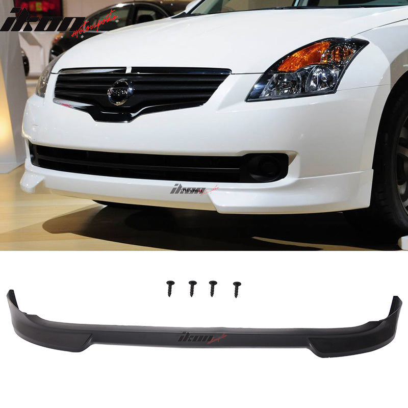 2007-2009 Nissan Altima N Style Unpainted Black Front Bumper Lip PU