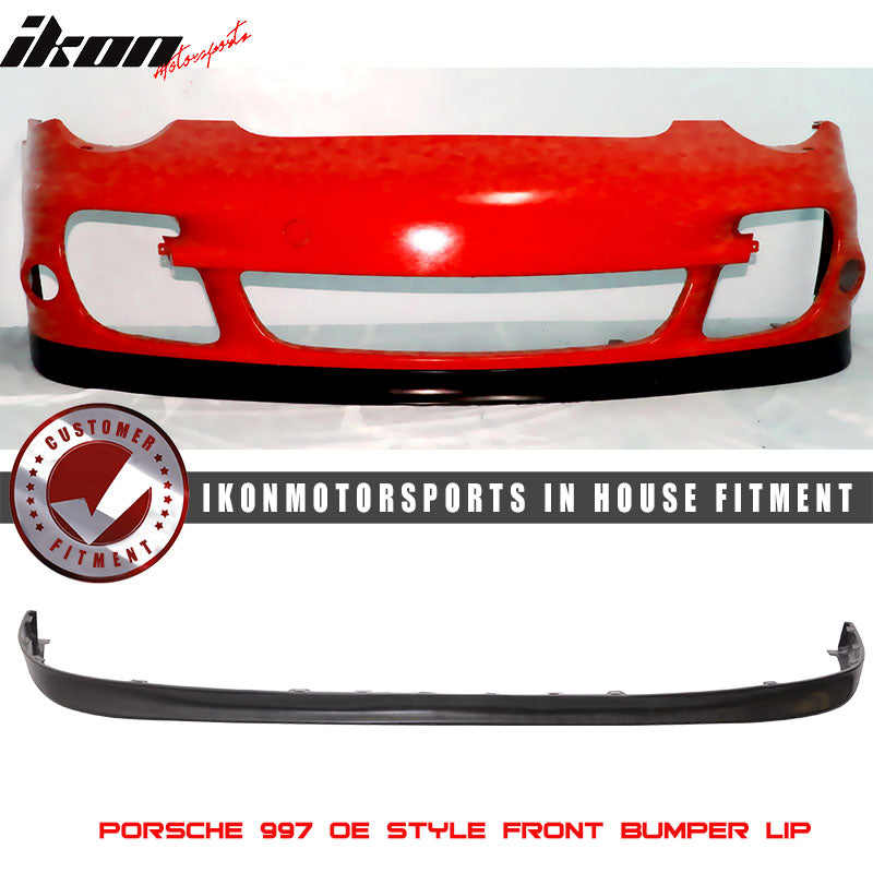 Fits 07-13 Porsche Turbo 997 911 OE Style Front Bumper Lip Unpainted PU