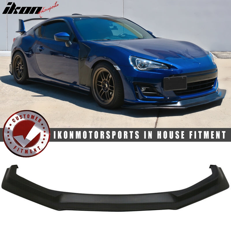 2017-2020 Subaru BRZ IKON Style Unpainted Black Front Bumper Lip PU