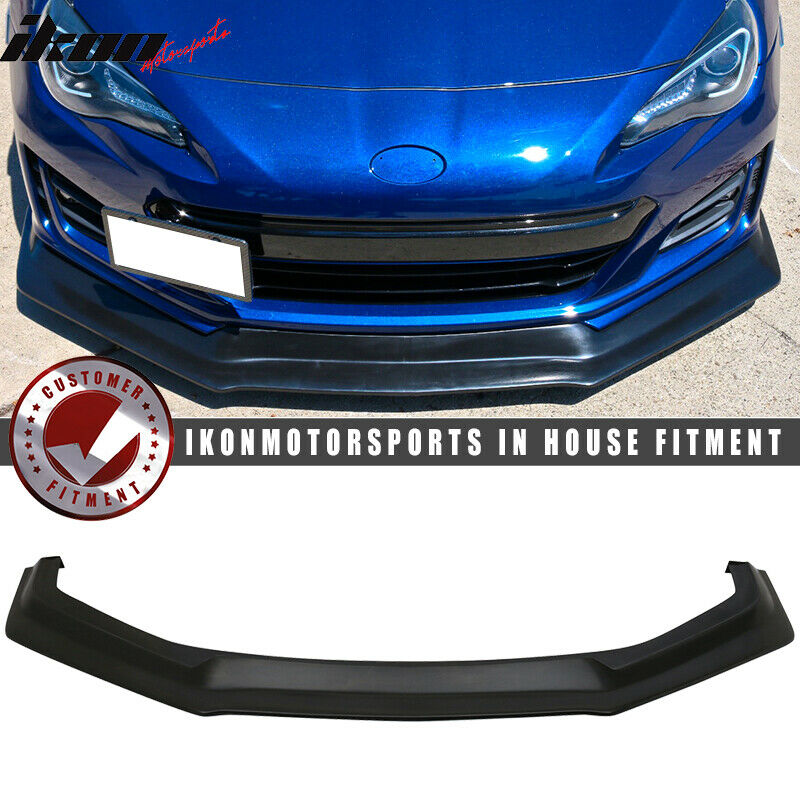 Front Bumper Lip Compatible With 2017-2020 Subaru BRZ, Ikon Style PU Black Front Lip Spoiler Splitter by IKON MOTORSPORTS