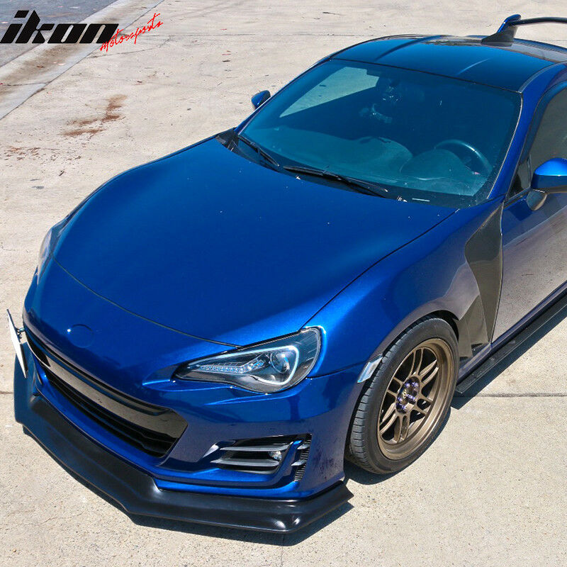 Fits 2017-2020 Subaru BRZ Front Bumper Lip Spoiler IKON Style PU - Poly Urethane