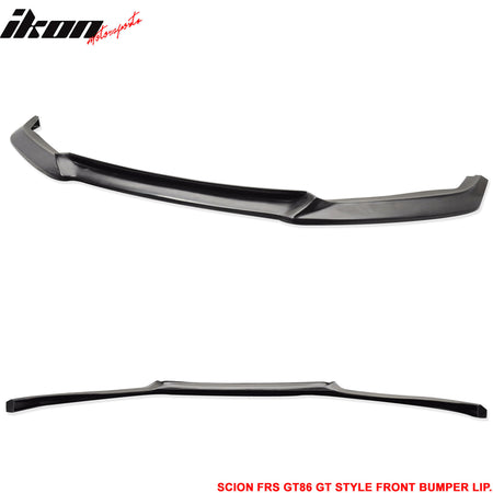 Fits 13-16 Scion FRS GT Style Front Bumper Lip Spoiler Unpainted PU Splitter Kit