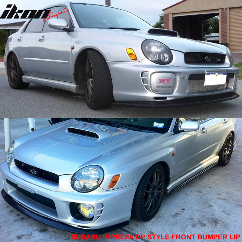 Fits 02-03 Subaru Impreza WRX RS Sedan 4Dr Front Bumper Lip Spoiler DP Style PU