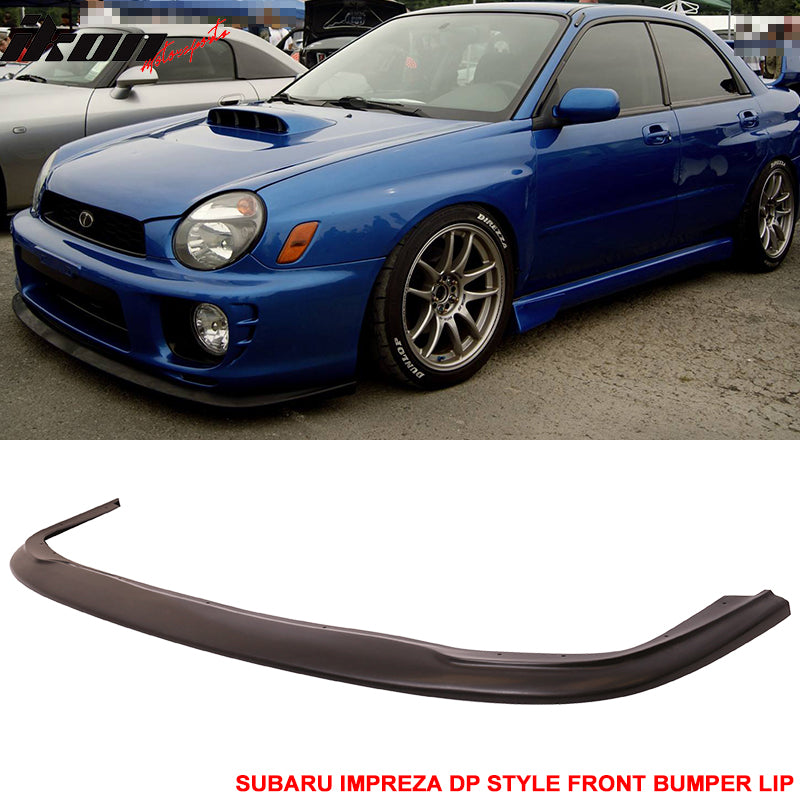 2002-2003 Subaru Impreza DP Style Unpainted Black Front Bumper Lip PU