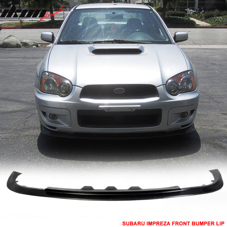 IKON MOTORSPORTS, Front Bumper Lip Compatible With 2004-2005 Subaru Impreza RS TS, STI Style Front Lip Spoiler PP Front Lip Finisher Under Chin Spoiler Add On