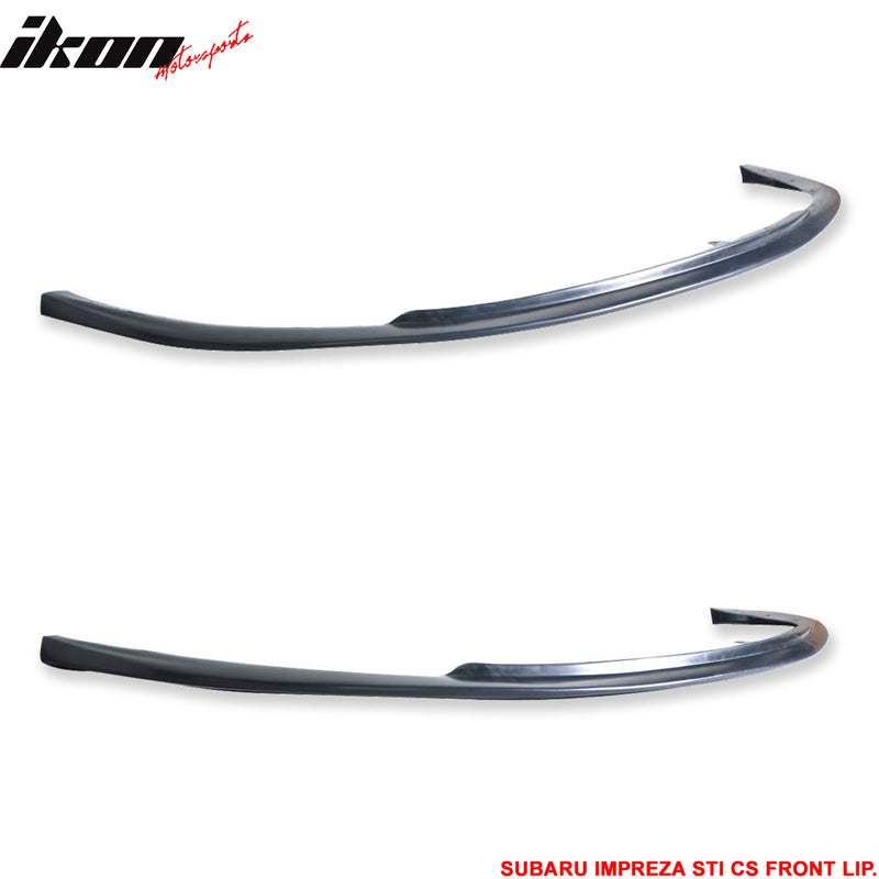 2008-2010 Subaru Impreza CS style Unpainted Black Front Bumper Lip PU