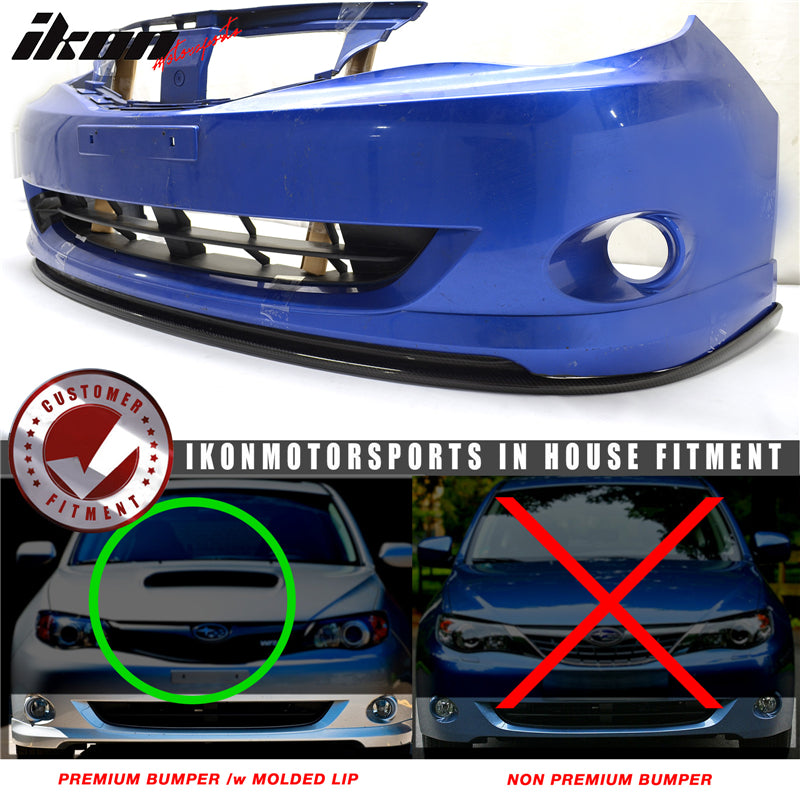 2008-2010 Subaru Impreza WRX Front Bumper Lip Spoiler Carbon Fiber