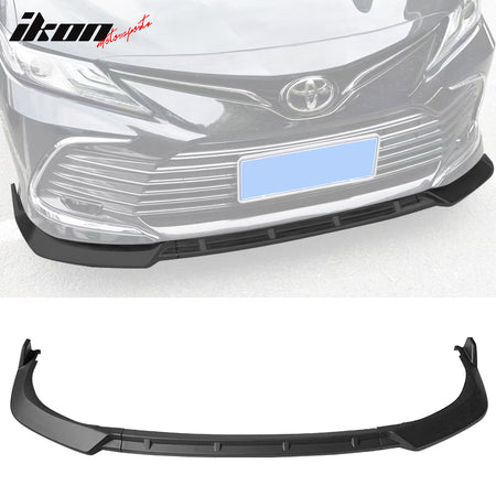 IKON MOTORSPORTS, 3PCS Front Bumper Lip Compatible With 2021-2023 Toyota Camry LE, Front Bumper Lip Spoiler Splitter Kit IKON Style PP