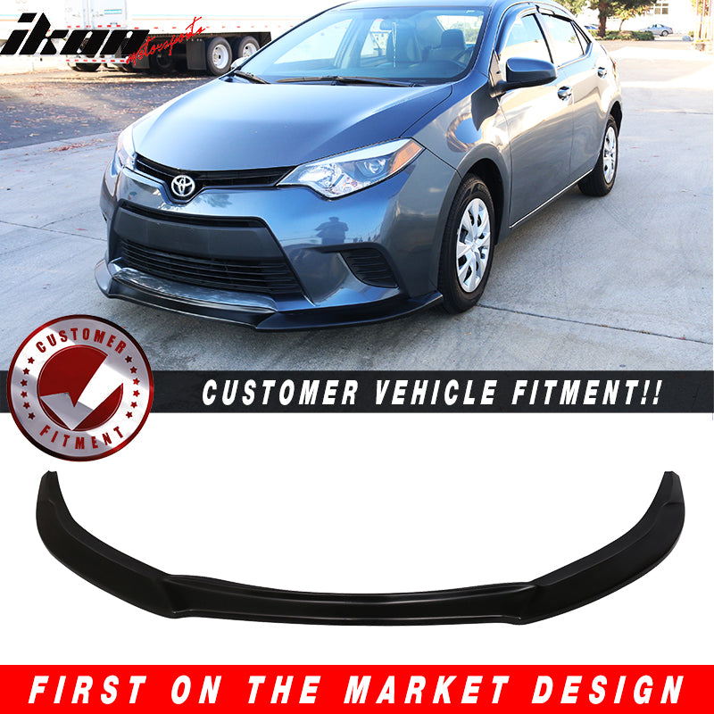 2014-2016 Corolla L-LE GT Style Front Bumper Lip Chin Spoiler PU