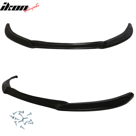 Front Bumper Lip Compatible With 2014-2016 Toyota Corolla L & LE, GT Style Black PU Front Lip Finisher Under Chin Spoiler Add On by IKON MOTORSPORTS, 2015