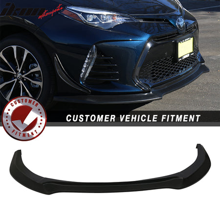 Fits 17-19 Toyota Corolla Front Bumper Lip Chin Spoiler - PU