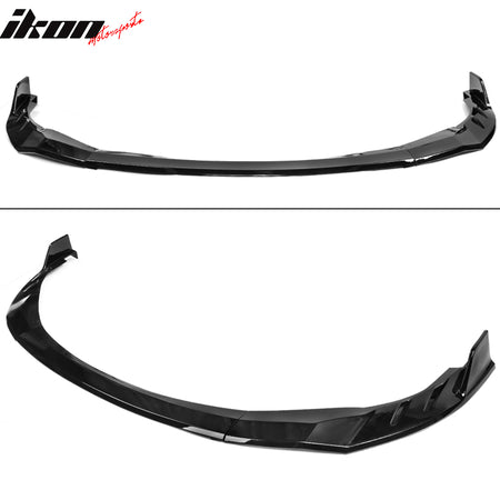 IKON MOTORSPORTS, Front Bumper Lip Compatible With 2020-2022 Toyota Corolla L, LE, XLE, Hybrid LE Only, Guard Protection Finisher Under Chin Spoiler