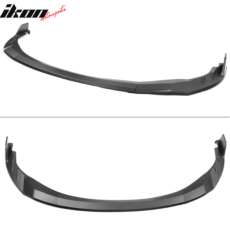 IKON MOTORSPORTS, Front Bumper Lip Compatible With 2020-2022 Toyota Corolla L, LE, XLE, Hybrid LE Only, Guard Protection Finisher Under Chin Spoiler