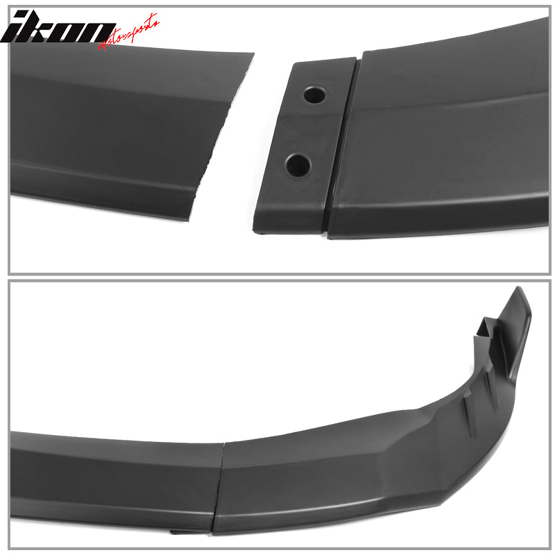 IKON MOTORSPORTS, Front Bumper Lip Compatible With 2020-2022 Toyota Corolla L, LE, XLE, Hybrid LE Only, Guard Protection Finisher Under Chin Spoiler