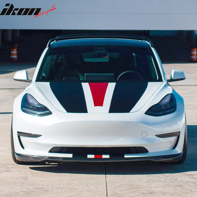 For 17-23 Tesla Model 3 IKON PP Front Bumper Lip