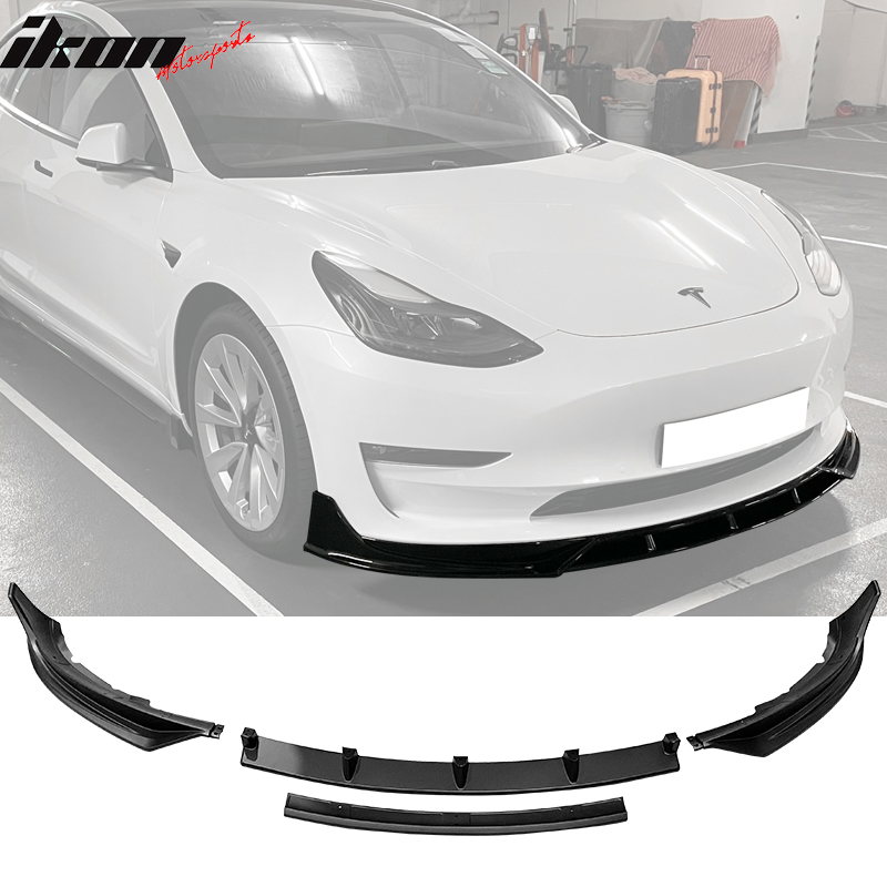 Fits 2017-2023 Tesla Model 3 Front Bumper Lip 4PC