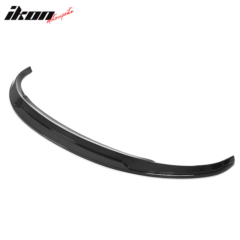 IKON MOTORSPORTS, Front Bumper Lip Compatible With 2020-2024 Tesla Model Y, IKON Style Front Bumper Lip Spoiler Air Dam Chin Splitter Real Carbon Fiber, 2021