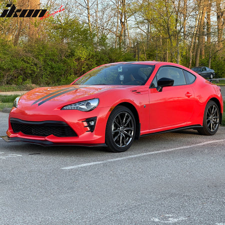 Fits 17-20 Toyota 86 GT86 FT86 GT Style Unpainted Black Front Bumper Lip - PU