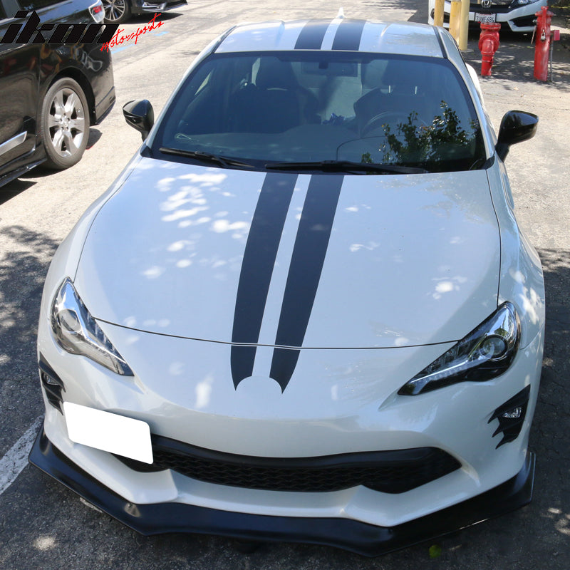 Fits 17-20 Toyota 86 GT86 FT86 GT Style Unpainted Black Front Bumper Lip - PU