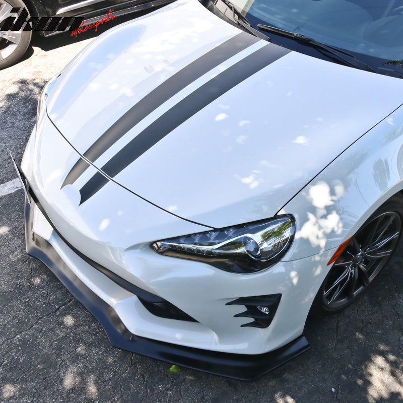 Fits 17-20 Toyota 86 GT86 FT86 GT Style Unpainted Black Front Bumper Lip - PU