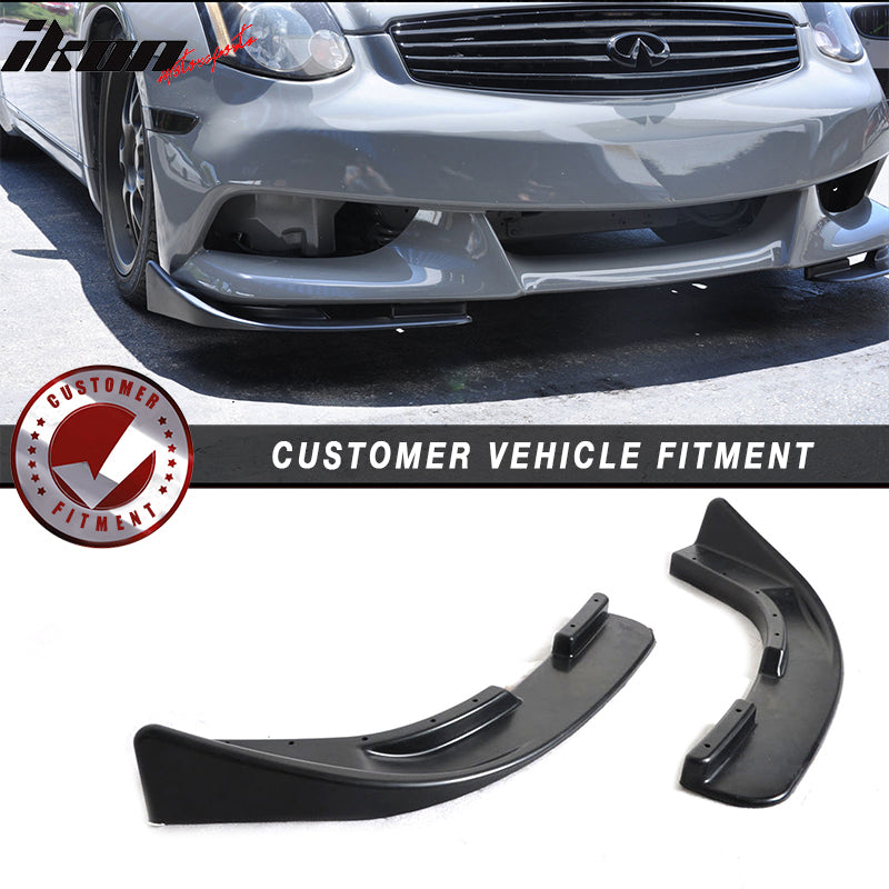 Universal Type 6 Quick lip Front Bumper Lip Splitter PU 2PC