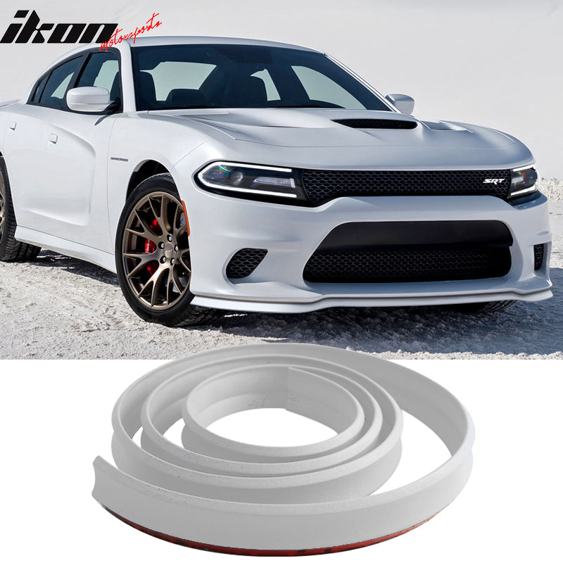 Universal 100" Quick Chin EZ Install White Front Bumper Lip Splitter