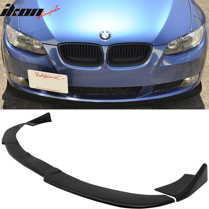 Universal IKON Style Unpainted 3PCS Front Lip Splitter Spoiler PU