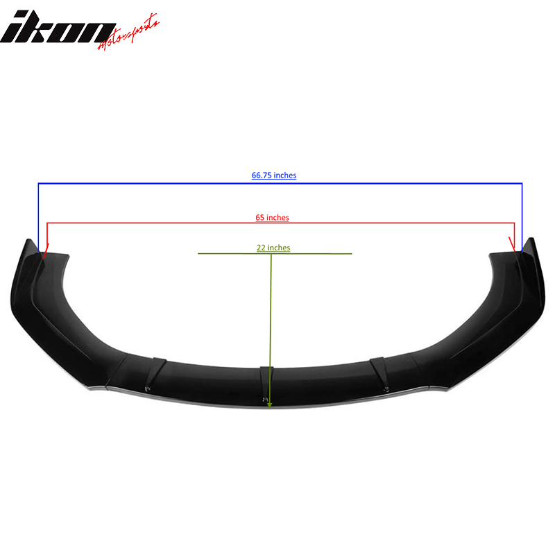 Clearance Sale Universal Front Bumper Lip Spoiler 3PC Splitter Unpainted PU