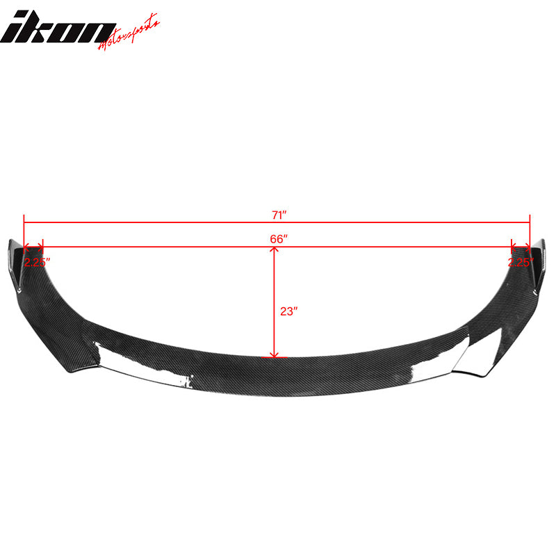 Universal A Style Front Bumper Lip Chin Spoiler Air Dam Carbon Fiber Print / Gloss Black