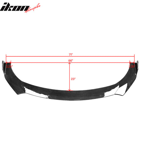 Universal A Style Front Bumper Lip Chin Spoiler Air Dam Carbon Fiber Print / Gloss Black