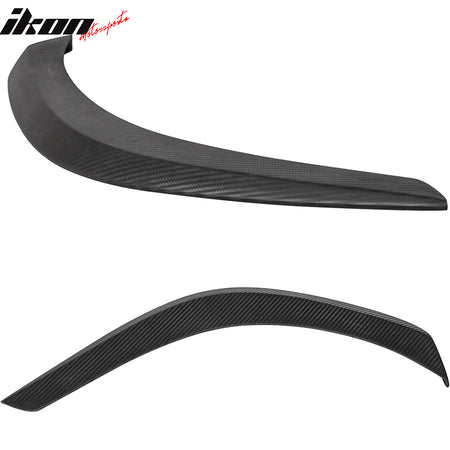 Universal 27"x9" Carbon Fiber Print 2PC Front Rear Bumper Lip Splitters Apron PU