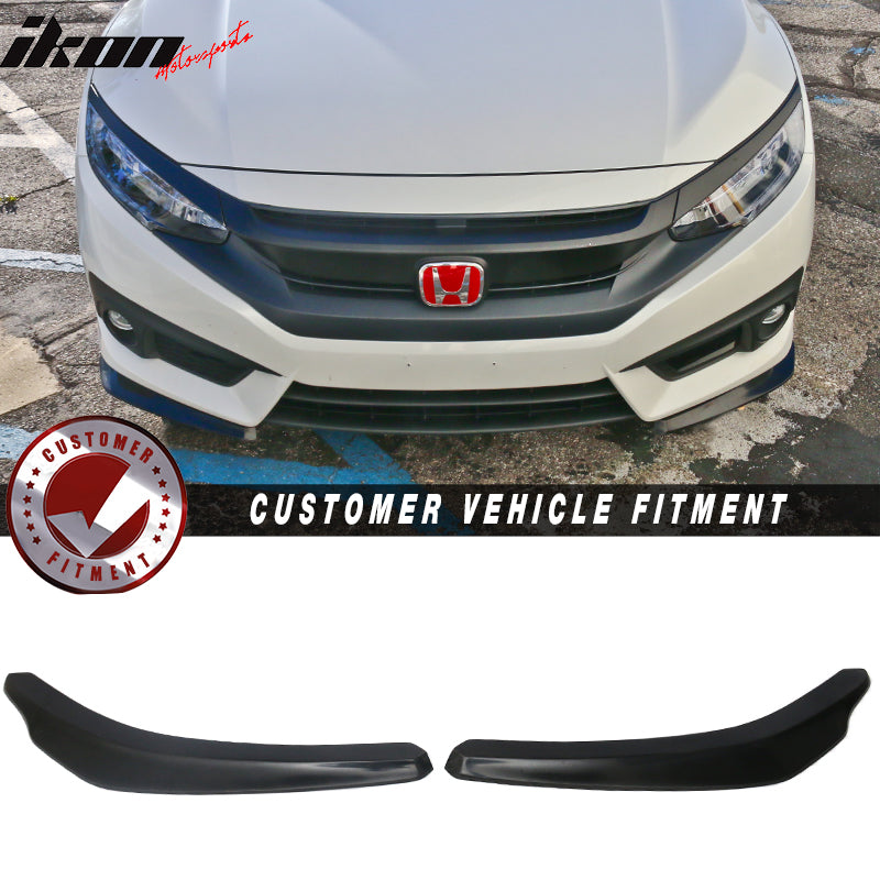 Universal 24x4" IKON Style Add On Front Bumper Lip Splitter PP 2PCS