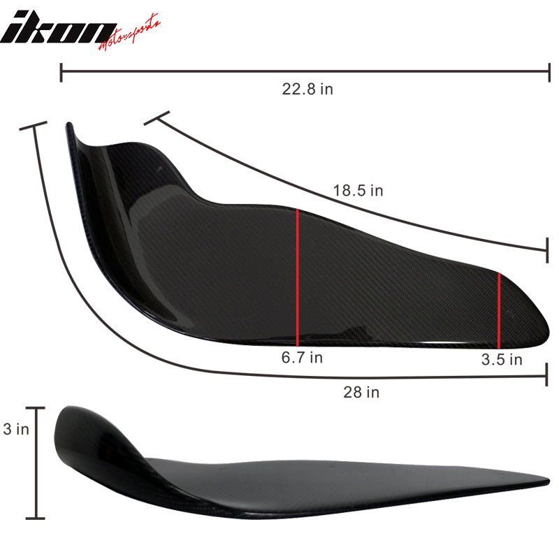 Universal Carbon Fiber Winglet Type 2 Front Bumper Lip Splitter