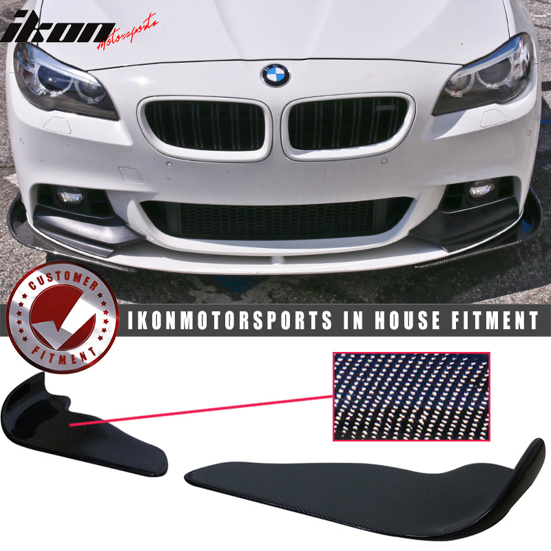 Universal Type 2 Front Bumper Lip Splitter Winglet Carbon Fiber