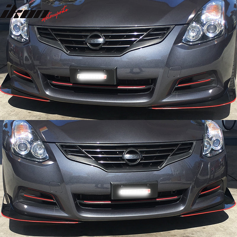 Front Bumper Lip UNIVERSAL FITMENT, Carbon Fiber CF Winglet Type 3 Front Bumper Lip Splitter Diffuser by IKON MOTORSPORTS