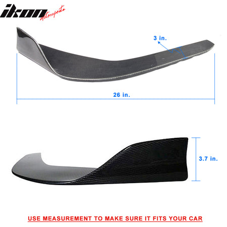 Universal Fit Carbon Fiber CF Winglet Type 3 Front Bumper Lip Splitter