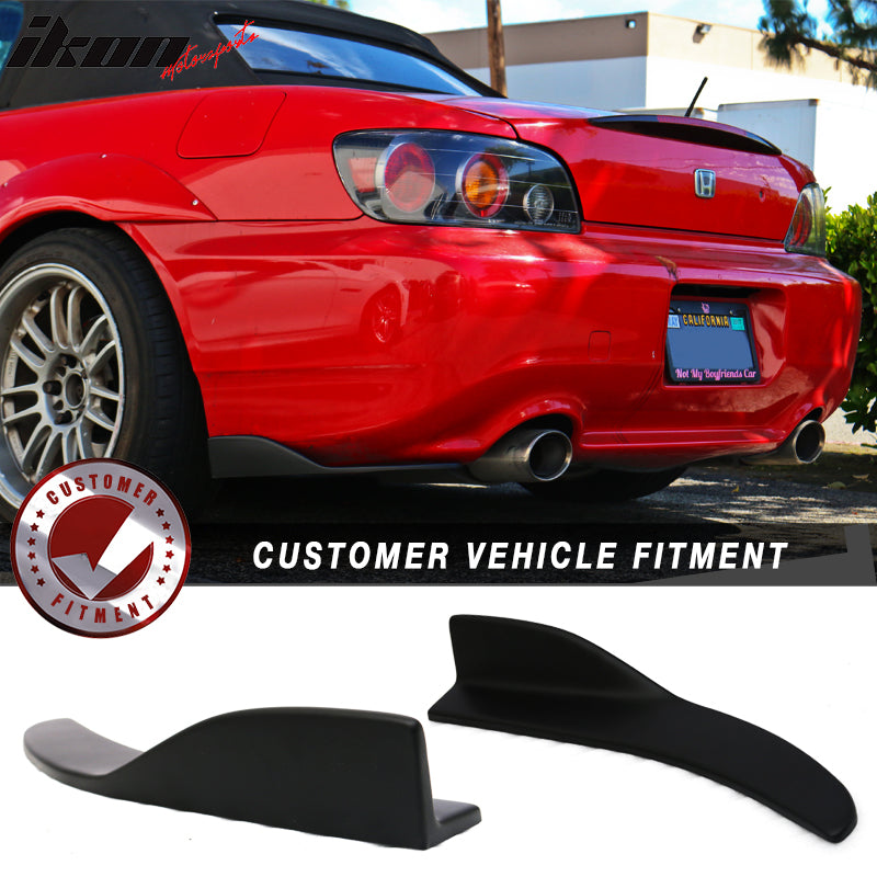 2x Universal Rear Bumper Lip Diffuser Spoiler Winglet Splitter Canard